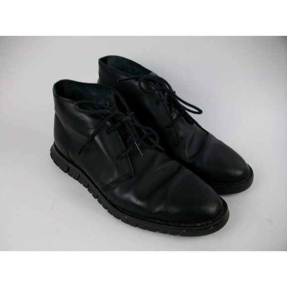 Cole Haan ZERØGRAND Stitch Out Chukka Boots | Black Leather | Size 9.5 | C27045 main image 6